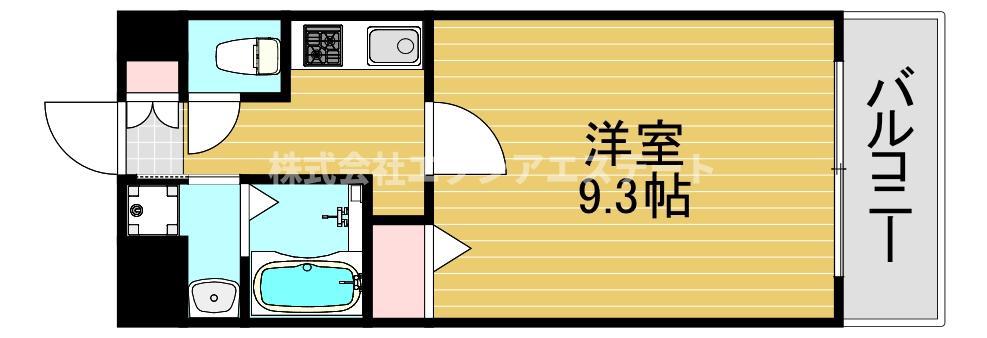 オルフェア西九条(1K/4階)の間取り写真