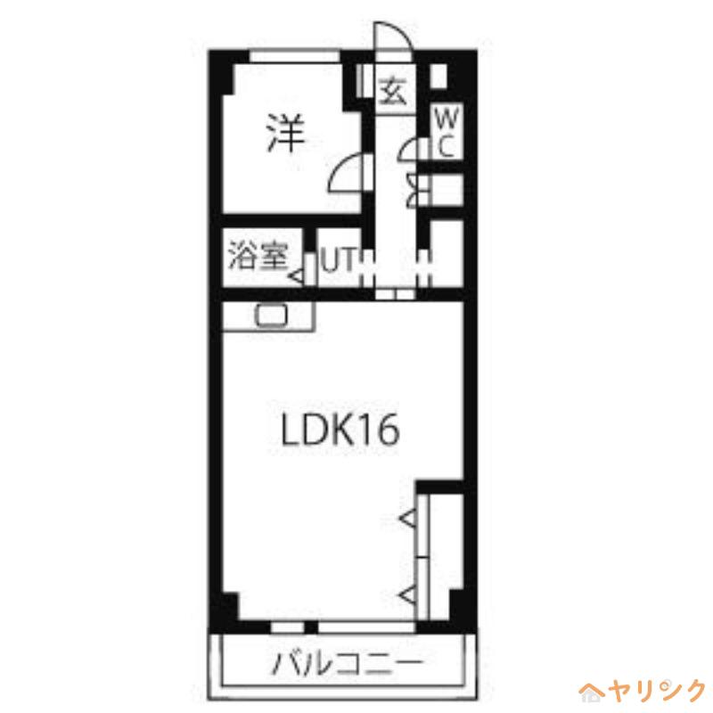 シャロン一社(1LDK/3階)の間取り写真