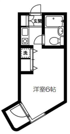 エムディオ三鷹台(ワンルーム/2階)の間取り写真