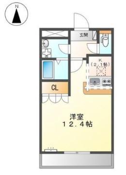 セイフティ・パレK(1K/1階)の間取り写真