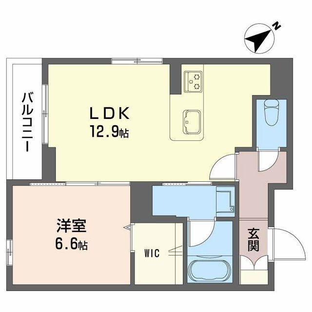 TRUST MAISON 京(1LDK/2階)の間取り写真