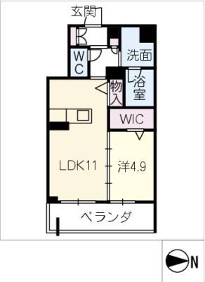 プレシャスレジデンス丸の内(1LDK/3階)の間取り写真