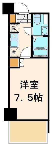 MFPRコート木場公園(1K/3階)の間取り写真