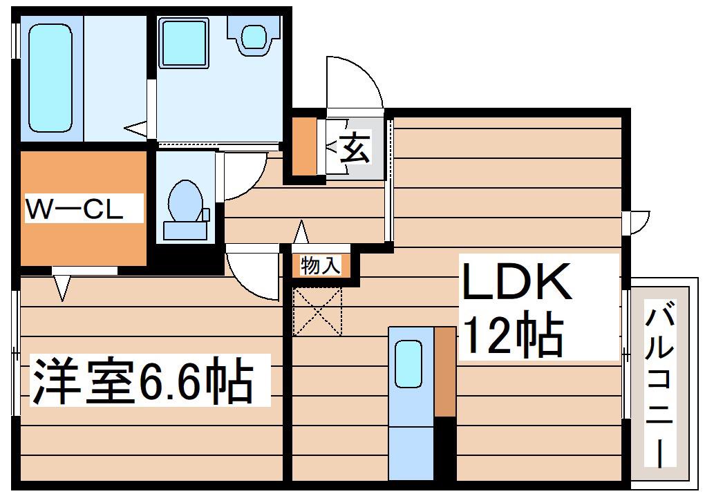 FORTRESS KEI(1LDK/3階)の間取り写真