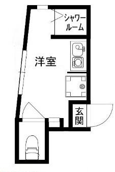 サークルハウス大島参番館(ワンルーム/1階)の間取り写真