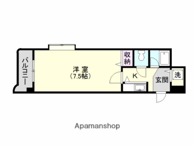 トーカンキャステール加治屋町(1K/9階)の間取り写真