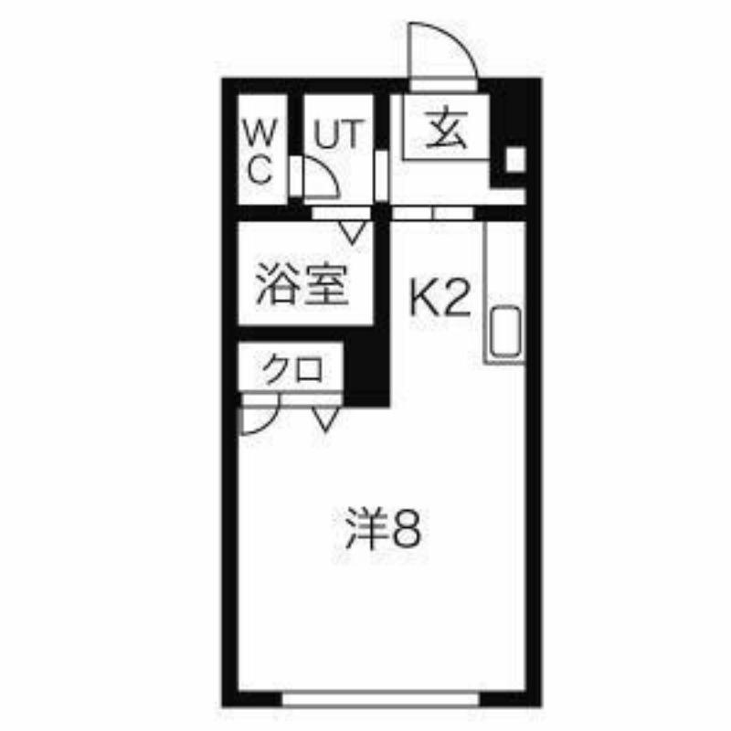 ディアス717(1K/2階)の間取り写真