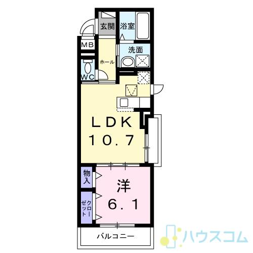 M.BONITO(1LDK/2階)の間取り写真