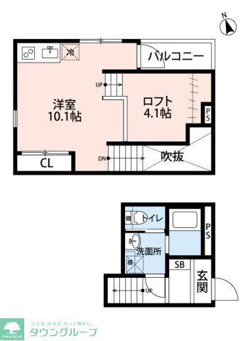 RADIANCE新松戸(ワンルーム/2階)の間取り写真