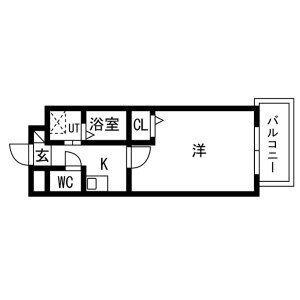セントラルハイツ茜山(1K/4階)の間取り写真