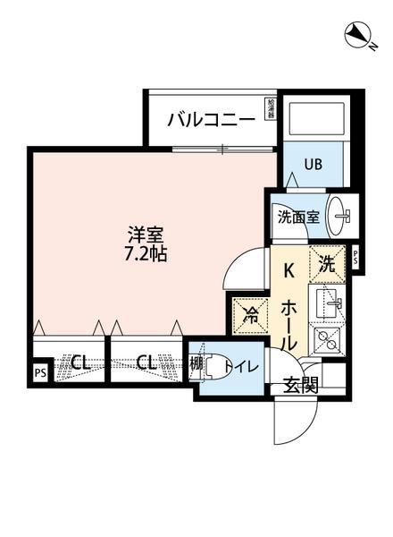 JSコート笹塚4(1K/1階)の間取り写真