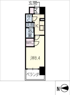 エルスタンザ黒川(1K/2階)の間取り写真