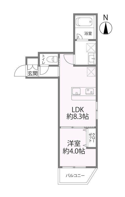 SIERRA深江南(1LDK/3階)の間取り写真