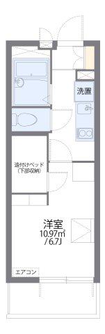レオパレス椎の実3(1K/3階)の間取り写真