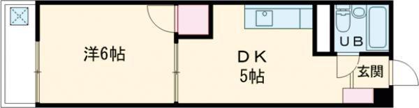 桑原コーポ2(1DK/2階)の間取り写真