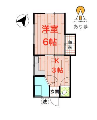 並木荘(1K/1階)の間取り写真