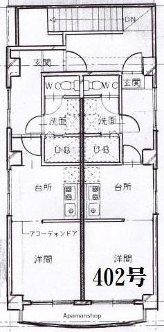日高ビル(1K/4階)の間取り写真