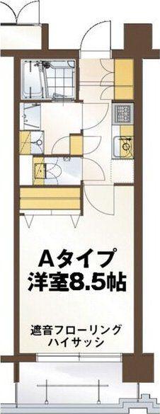 リビングステージ広瀬川(1K/2階)の間取り写真