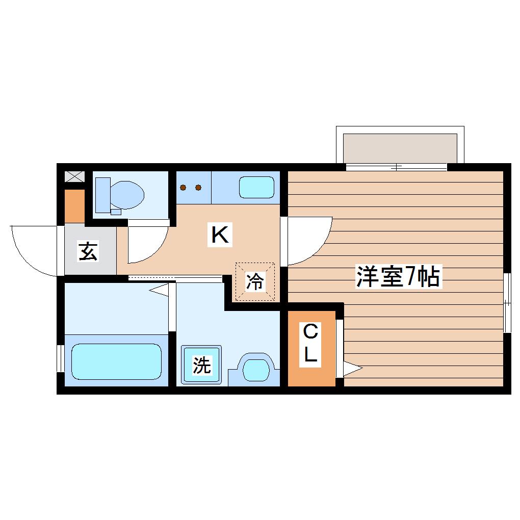 AVANS HEIM(1K/2階)の間取り写真