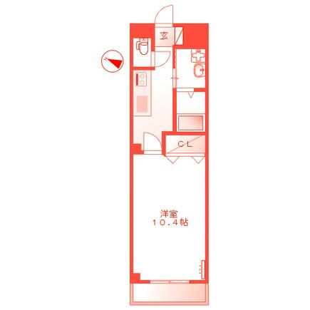 ヨネッサ(1K/2階)の間取り写真