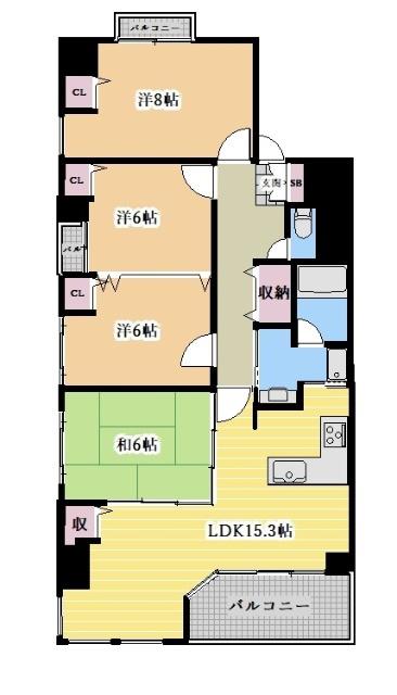 HEEPOP VILLA(4LDK/5階)の間取り写真