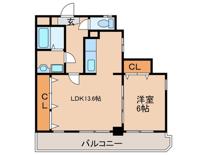 サンシティ南ヶ丘21(1LDK/7階)の間取り写真