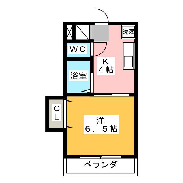ア・ドリーム かしあげ(1K/3階)の間取り写真