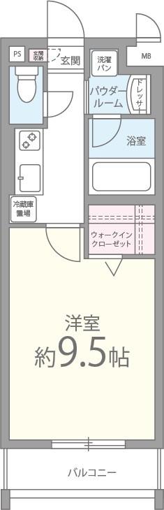 アルバ立花(1K/2階)の間取り写真
