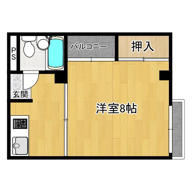 CASA GRANDE(1DK/3階)の間取り写真