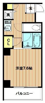 プレジオ四ツ橋(1K/4階)の間取り写真