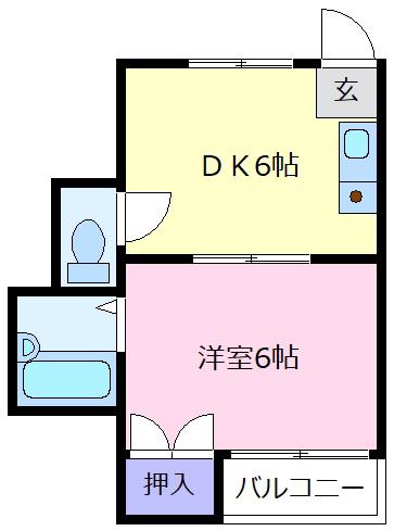 リテシュロット(1DK/4階)の間取り写真
