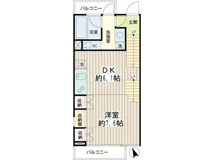 FLEG自由が丘EL(1DK/2階)の間取り写真