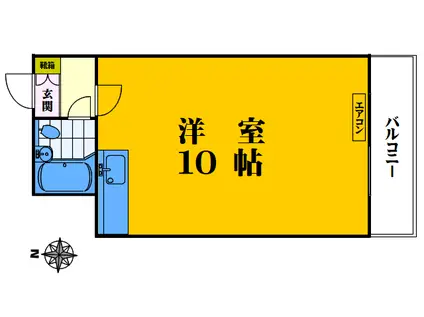 山内ビル(ワンルーム/5階)の間取り写真