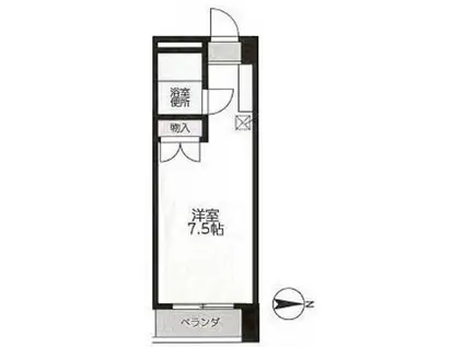 エス・ティー宮崎台(ワンルーム/2階)の間取り写真