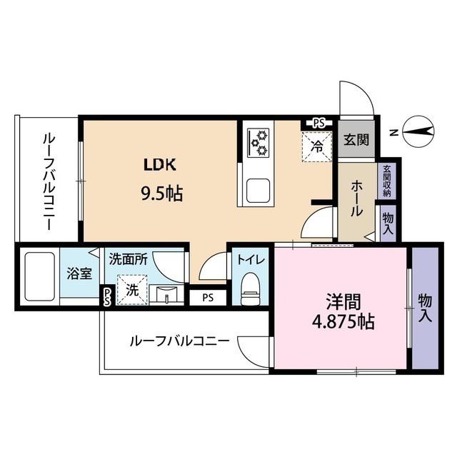 WILLOWS神明(1LDK/2階)の間取り写真