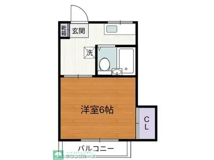 サクラビア関(1K/2階)の間取り写真