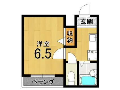 ファーストレジデンス(1K/1階)の間取り写真