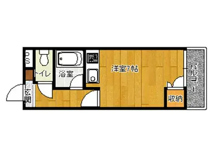 メゾン元町(ワンルーム/2階)の間取り写真