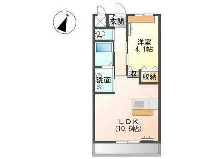 アールズ ハイム(1LDK/3階)の間取り写真