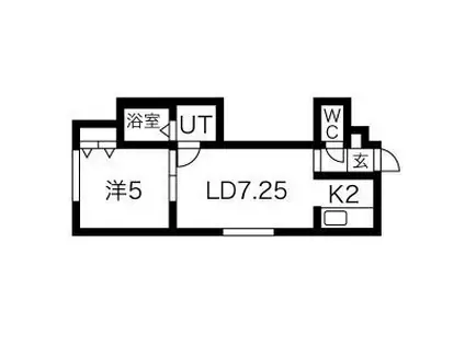 ドレエール(1LDK/1階)の間取り写真