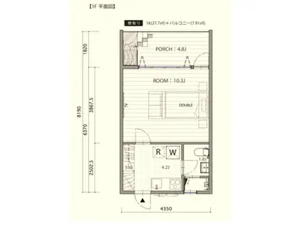 PARASOL APARTMENT A棟(1K/1階)の間取り写真