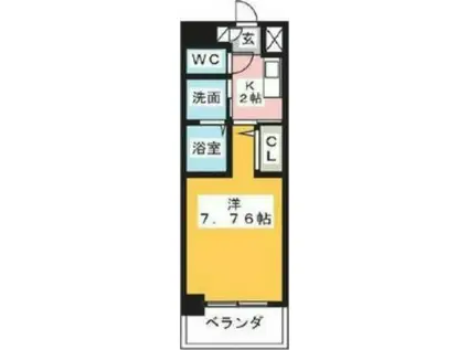 ARTIZA上前津II(1K/8階)の間取り写真