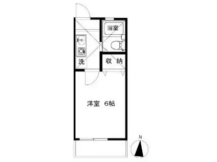 ラベンダー湘南III(1K/2階)の間取り写真