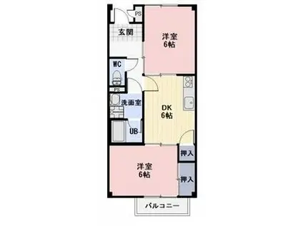 SURPLUS TWO NIMURA(2DK/1階)の間取り写真