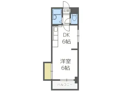 吉田ビル(1DK/9階)の間取り写真