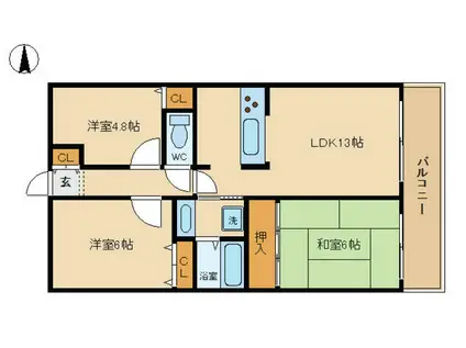 グレーシィ須磨アルテピアII(3LDK/12階)の間取り写真