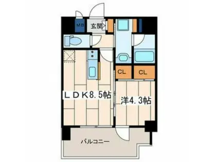 RALLY´S(1LDK/4階)の間取り写真