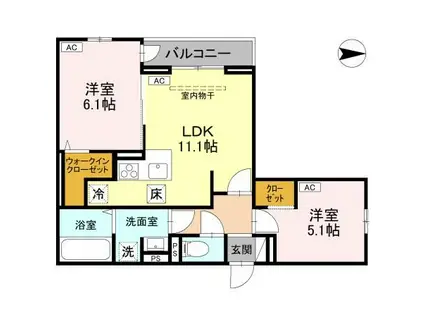 D-ROOM大林PJ(2LDK/1階)の間取り写真