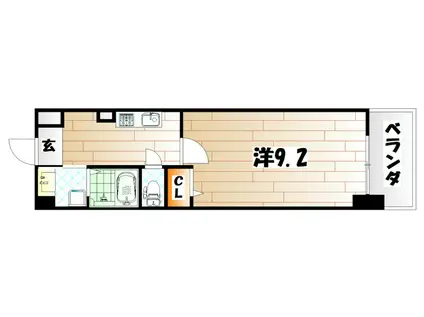 MDI プロスレガーロ THE OUTLETS前(1K/3階)の間取り写真