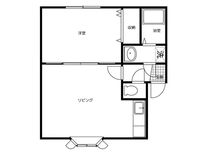 PR N3(1LDK/3階)の間取り写真
